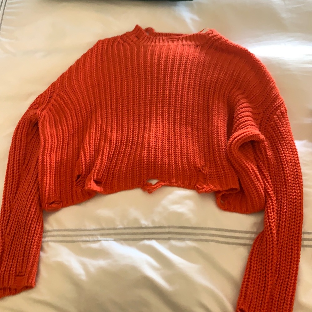 Zara Distressed Spring Sweater